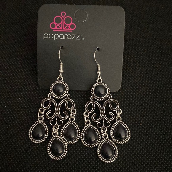 paparazzi Jewelry Silver And Black Beads Earrings Poshmark
